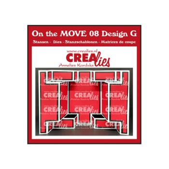 Crealies - On the Move stanzschablone Design G Double Display Card 
