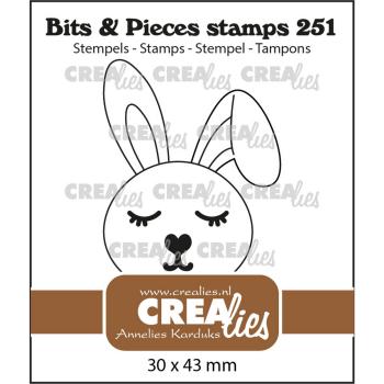 Crealies - Bits - Pieces Stempel Bunny with Closed Eyes 