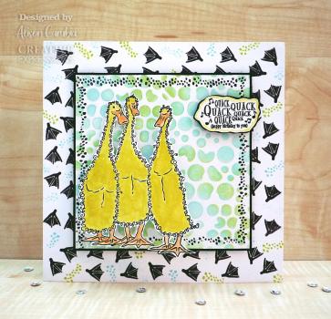 Woodware Fuzzie Friends Morris, James & Bill the Ducks   Clear Stamps - Stempel 
