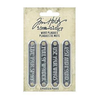 Tim Holtz - Idea Ology " Word Plaques" - Metall Charms