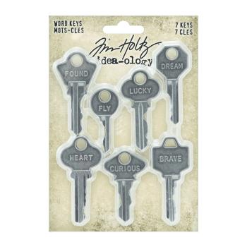 Tim Holtz - Idea Ology " Word Keys" - Metall Charms