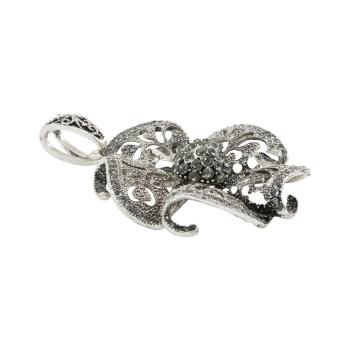 Tim Holtz - Idea Ology " Assemblage Pendant Ruffled Floral" - Metall Charms Blüte mit Strasssteinen