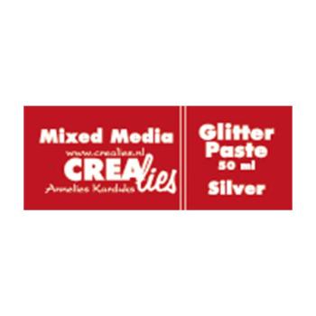 Crealies - Mixed Media Glitterpaste Silber 