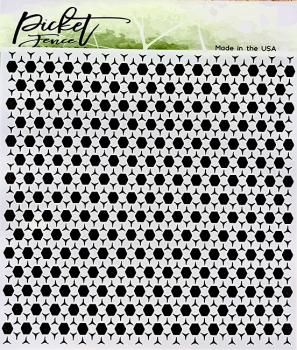 Picket Fence Studios Hexagon Randomness Stencil - Schablone