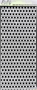 Picket Fence Studios Slim Line Hexagon Randomness  Stencil - Schablone