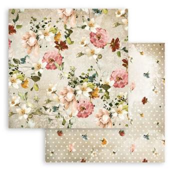 Stamperia "Garden of Promises Flower Pattern" 12x12" Paper Sheet - Cardstock