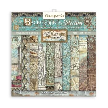 Stamperia "Backgrounds Sir Vagabond Aviator" 8x8" Paper Pack - Cardstock