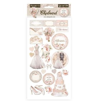 Stamperia " You and Me" Chipboards