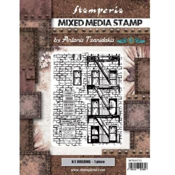 Stamperia Stempel "Sir Vagabond Aviator New York Building" Natural Rubber Stamp - (Naturkautschukstempel)