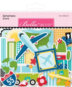 Bella BLVD Time To Travel Ephemera Icons  Die Cuts