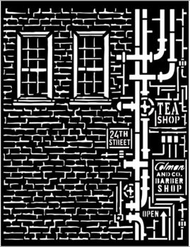 Stamperia Schablone - Stencil "Sir Vagabond Aviator Wall and Pipes"