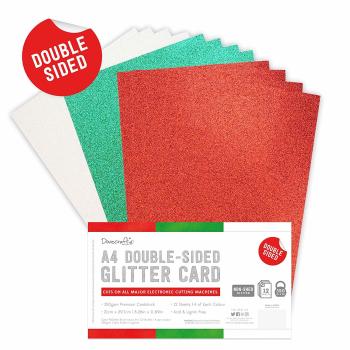 Dovecraft Double Sided Glitter Pack Festive  A4