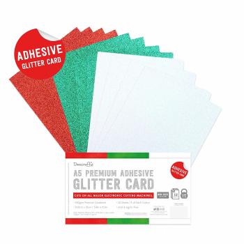 Dovecraft Adhesive Glitter Sheets  Festive  A5
