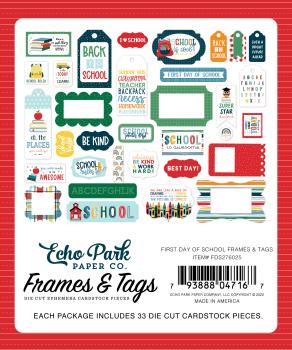Echo Park "First Day Of School" Frames & Tags