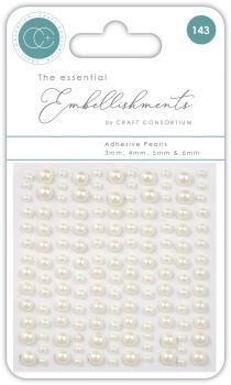 Craft Consortium Adhesive Pearls Natural  - Klebeperlen natur 