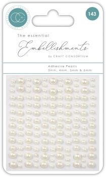 Craft Consortium Adhesive Pearls Natural - Klebeperlen natur 