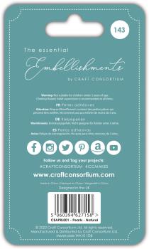Craft Consortium Adhesive Pearls Natural  - Klebeperlen natur 