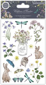 Craft Consortium Wildflower Meadow  - Rub on Transfer Sticker 