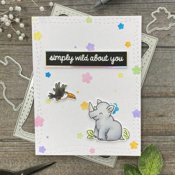 Heffy Doodle Flower Power  Stencil - Schablone