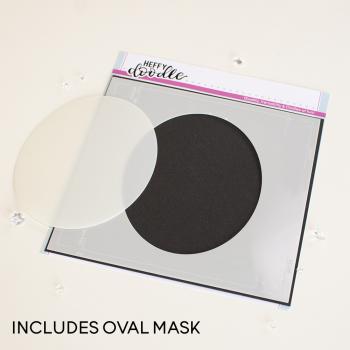 Heffy Doodle Oval Masquerade Stencil - Schablone