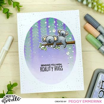 Heffy Doodle Oval Masquerade  Stencil - Schablone