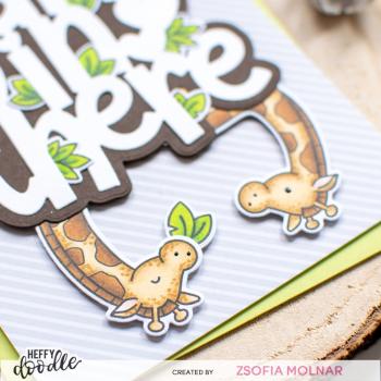 Heffy Doodle Two By Two Safari Animals   Clear Stamps - Stempel 