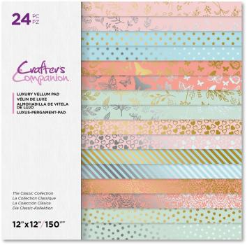 Crafters Companion -The Classic Collection - Vellum Pad- 12" Transparentpapier