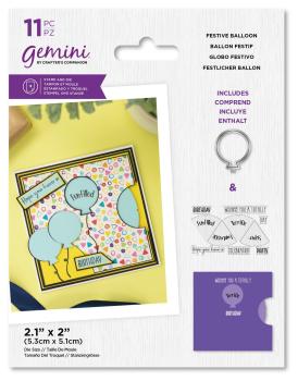 Gemini  Reveal Wheel Festive Balloon  - Stempel & Stanze 