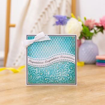 Gemini Congratulations  - Embossing Folder, Stamp & Die  - Herzliche Glückwünsche