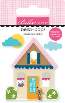 Bella BLVD Cat House  Bella Pops -3 D Sticker
