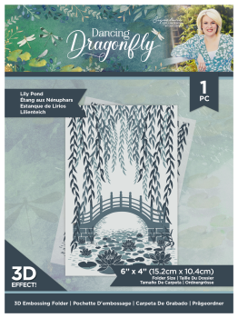 Crafters Companion -Dancing Dragonfly Lily Pond - Prägefolder