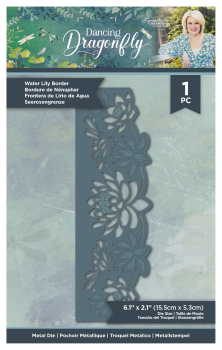 Crafters Companion -Dancing Dragonfly Metal Die Water Lily Border - Stanze