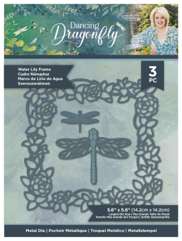 Crafters Companion -Dancing Dragonfly Metal Die Water Lily Frame - Stanze
