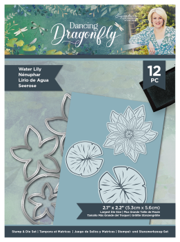 Crafters Companion -Dancing Dragonfly Water Lily  - Stanze & Stempel