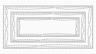 My Favorite Things Die-namics "Wonky Stitched Mini Slimline STAX" | Stanzschablone | Stanze | Craft Die