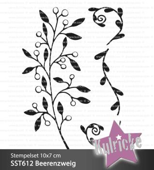 Kulricke Stempelset "Beerenzweig" Clear Stamp Motiv-Stempel