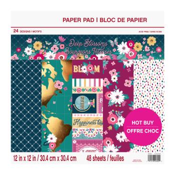 Craft Smith "Deep Blossoms" 12x12" Paper Pad