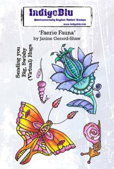 IndigoBlu "Faerie Fauna" A6 Rubber Stamp