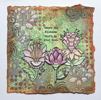 IndigoBlu "Faerie Flora" A6 Rubber Stamp