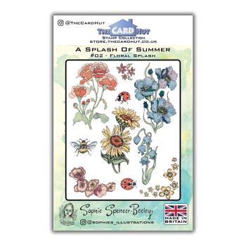 The Card Hut Floral Splash Clear Stamps Stempelset 