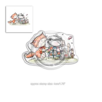 Polkadoodles Stempel "Horace & Boo In the Garden" Clear Stamp