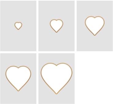 Couture Creations Cut, Foil & Emboss Die "Nesting Negative Hearts Dies"