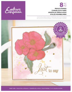 Crafters Companion - Proud Poppy - Clear Stamps