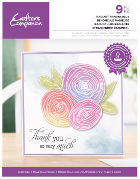 Crafters Companion - Radiant Ranunculus - Clear Stamps