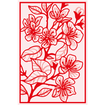 Gemini Cherry Blossom Window  Double-Sided Die - doppelseitige Stanze Kirschblütenfenster