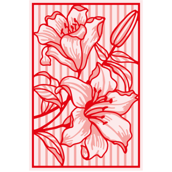 Gemini Lily Window  Double-Sided Die - doppelseitige Stanze Lilienfesnter