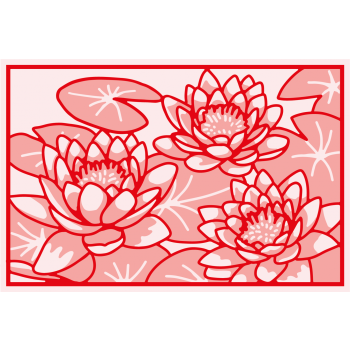 Gemini Water Lily Window  Double-Sided Die - doppelseitige Stanze Seerosenfenster