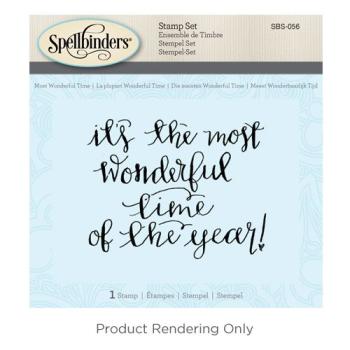 Spellbinders Cling Stamp - "Most Wonderful Time" - Gummistempel