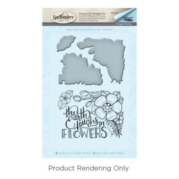 Spellbinders Stempel & Stanzset "Earth Laughs Stamp And Die Set"