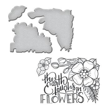 Spellbinders Stempel & Stanzset "Earth Laughs Stamp And Die Set"